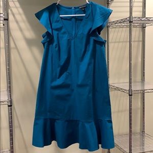 Teal A-line dress
